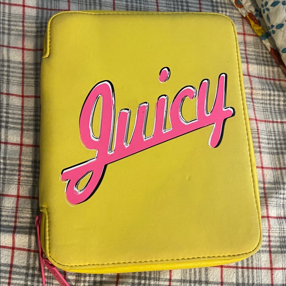 Juicy Couture volume 10 neon zip neoprene iPad cover